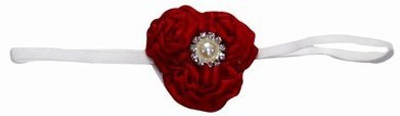 

Pinkblueindia Infant Three Flowers and Cute Pearl Head Band(Red)