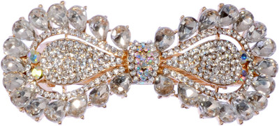 

Mansiyaorange party Wedding casual wear fancy Golden pin accessories Hair Clip(White)