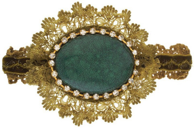 

Vama Fashions Indo Western Wedding Bridal Party Wear Hair Clip(Green)