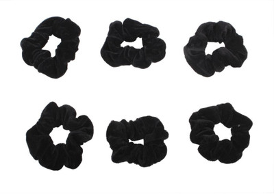 

AccessHer Velvet Black Hair Ties Rubber Band(Black)