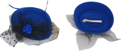 

Ryna Big Hat European Style Hair Accessory Set(Blue)
