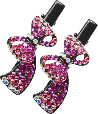 

Glitters Online Pink Colour American Diamond Hair Clip(Pink)