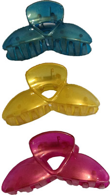 

GRACE FASHION VILLA Fine Touch Hair Clip(Pink, Yellow, Blue)