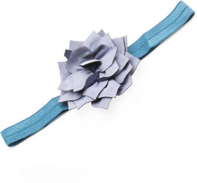 

NeedyBee Newborn Toddlers Girls Dark Blue Big Flower Soft Elastic Baby Head Band(Blue)