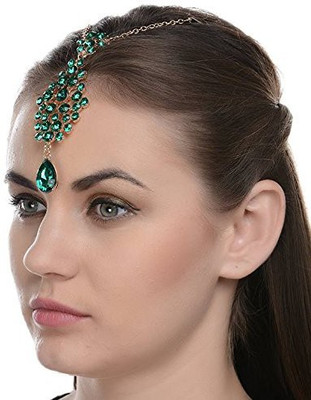 

Shining Diva Stylish Hair Chain(Green)