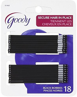 

Goody Styling Essentials Goody Styling Essentials Bobby Pins, Black, 3 Inches, - 2 Packs Of 18 Count = 36 Bobby Pins Hair Pin(Black)