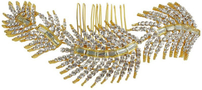 

Muchmore Gorgeous Clear White Color Crystal Work Ethnic Fashion Hair Clip For Kids & Girls Accessories Hair Clip(White)