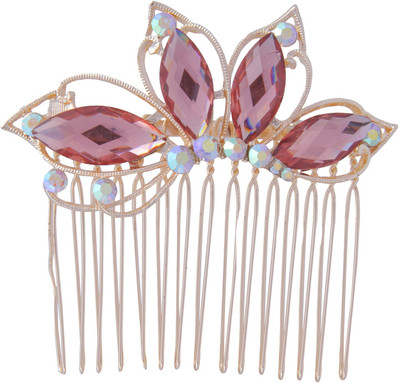 

Pink Rose Princess Charm Hair Clip(Multicolor)