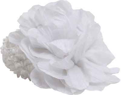 

NeedyBee White Flower Bunch in Crochet lace for Baby Girls Head Band(White)
