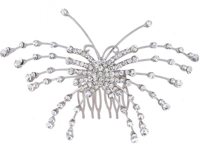 

Super Drool Glitter and Glamour Studded Hair Clip(Silver)