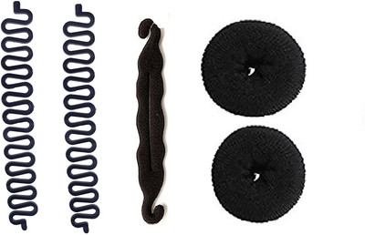 

Kabello 4 Different Tool for Styling Hair Accessory Set(Black)