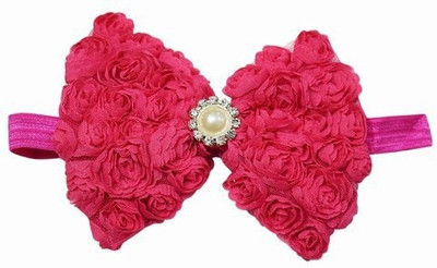

Pinkblueindia Toddlers Chiffon Rosette With Pearl Head Band(Pink)