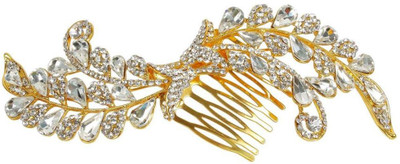 

Muchmore Exclusive Traditional Design Work Charming Hair Clip For Women & Girls Gift Jewelry Hair Clip(White)