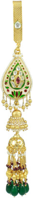 

Orniza Traditional Kundan Juda With Enamel Work Hair Pin(Multicolor)
