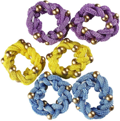 

AccessHer Entangled Bows Rubber Band(Yellow, Blue)