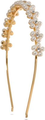

Sparkle Street Pearl Runway Hair Band(White, Gold)