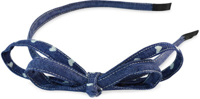 

Sarah Denim Heart Print Hair Band(Blue)