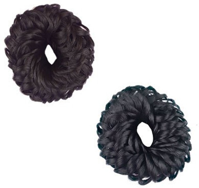 

Majik Set Of Small Hair Juda Band Bun(Black, Brown)