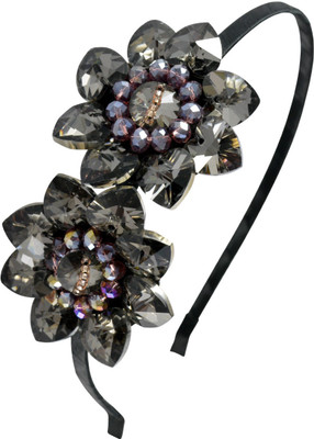 

Sarah Floral Hair Band(Black)