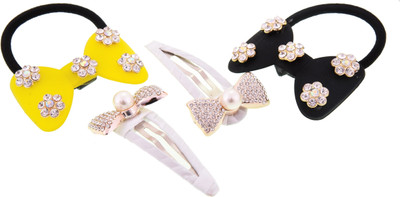 

My DT Lifestyle BOW SHAPE Hair Pin, Rubber Band(Multicolor)