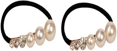 

Sagunya Pearl Rubber Band(Black, White, Gold)