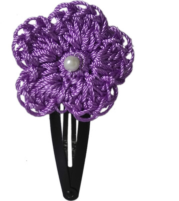 

Threads N Ribbons Purple Crochet Tic Tac Clip, Hair Clip(Purple)