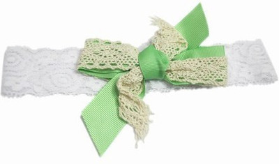 

Pink & Blue India Cute Baby Net Hair Bow Head Band(Green)