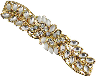 

Taj Pearl Designer Hair Clip(Gold)