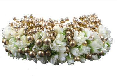 

Kabello 360 Degree Gajra For Decorations Hair Band(White)