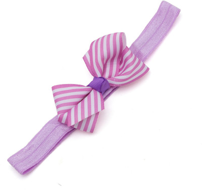 

NeedyBee Newborn Infants Grosgrain Purple Stripes Ribbon Bow Baby Girls Head Band(Purple)