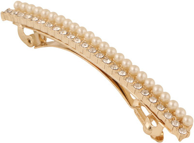 

Jazz Jewellery Toned Stone Hair Clip(Gold)