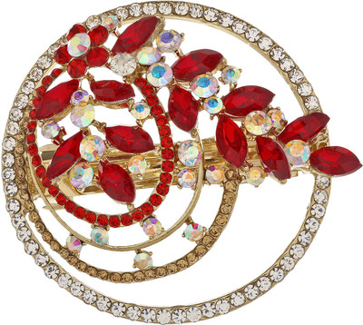 

Mansiyaorange party wear fancy accessories Hair Clip(Red)