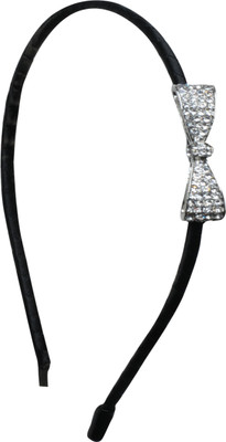 Sagunya bow Hair Band(Silver, Black)