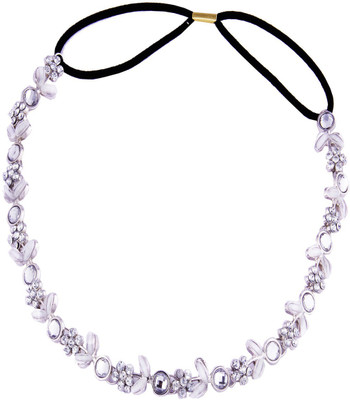 

Fayon Silver Flower Head Band(White)