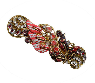 

Taj Pearl Designer Hair Clip(Gold)