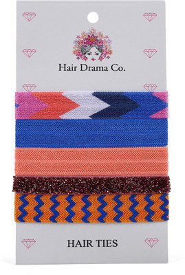 

Hair Drama Company Hair Drama Multicolor Fabric Hair Ties Set of 4 Hair Band(Multicolor)