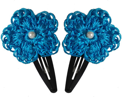

Threads N Ribbons Blue Crochet Tic Tac Clip, Hair Clip(Blue)