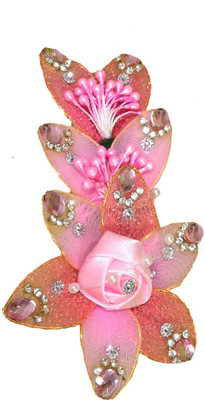 

GRACE FASHION VILLA Party Flower Bun Clip(Pink)