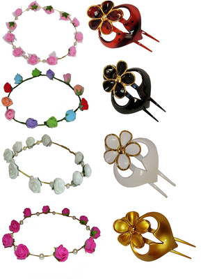 

Diana Floral Style Tiara Hair Accessory Set(Multicolor)