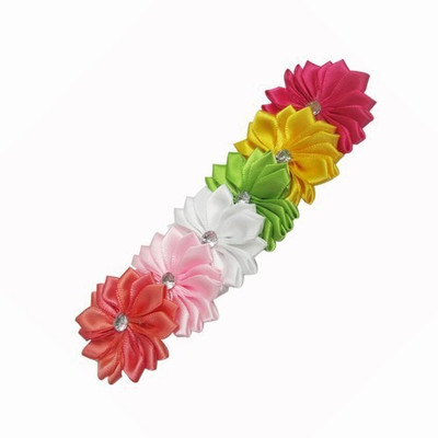 

Pink & Blue India Flower Baby Elastic with Diamonds Flowers Head Band(Multicolor)