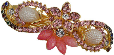 

Taj Pearl Designer Hair Clip(Gold)