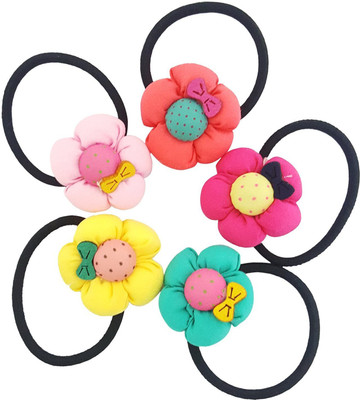 

Mehrunnisa Set of 5 Multi-color Cute Flower Design For Girls Hair Band(Multicolor)