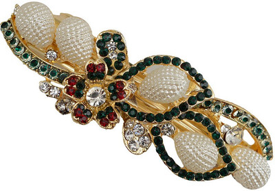 

Taj Pearl Designer Hair Clip(Gold)
