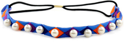 

Blur Diamond Pearl Elastic Hairband Head Band(Blue, Orange, Purple)