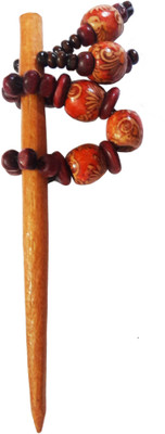 

CraftEra Wooden Stick Hair Pin(Brown)