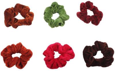AccessHer Velvet Sensual ShadesHair Ties Rubber Band(Multi-Colour)