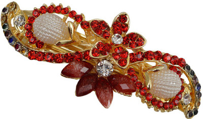 

Taj Pearl Designer Hair Clip(Gold)