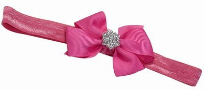 

Pinkblueindia Newborn Soft Bow and Diamond Embellishment Head Band(Pink)