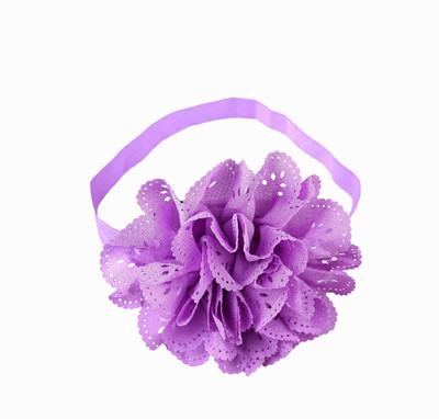 

Pikaboo Cut Work Big Flower Baby Girl Head Band(Purple)