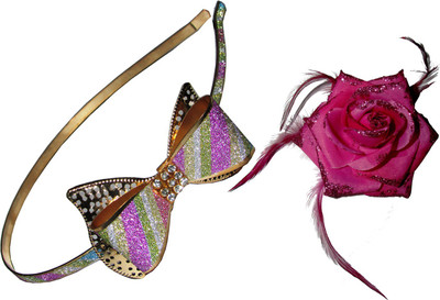 

GD Red Rose Rubberband with Tic-Tac & Multi Color Hairband Hair Accessory Set(Multicolor, Pink)
